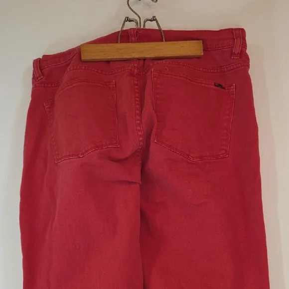 Lauren Ralph Lauren Red Straight Leg Jeans Size 14 Classic Straight Fit - Picture 7 of 12